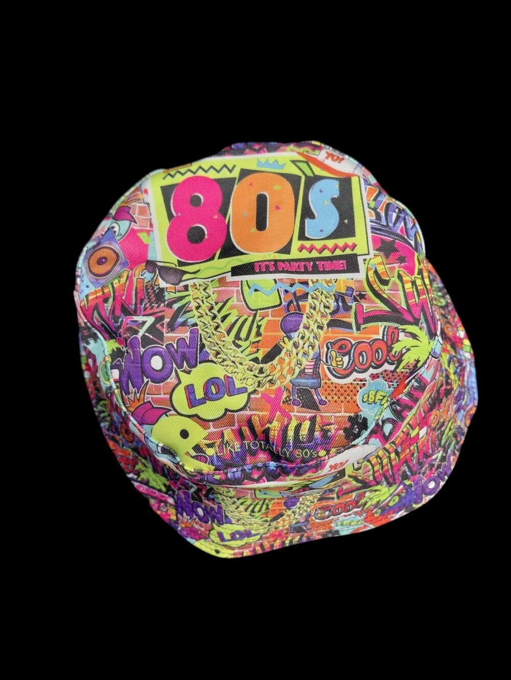 80s Retro Graffiti Bucket Hat Reversible 22"/23" Unisex - Picture 5 of 7